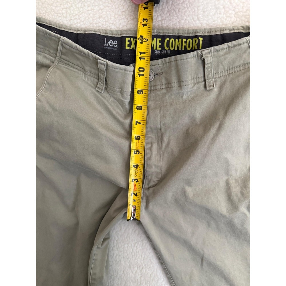 Lee Extreme Comfort Mens 36x34 Green Regular Fit Stretch Chino Pants 104273520 - Picture 7 of 10